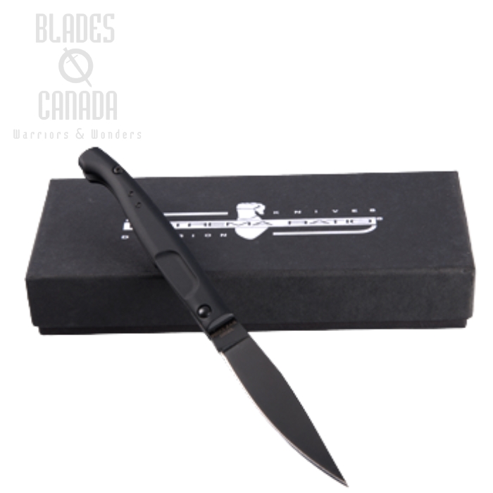 Extrema Ratio RESOLZA 8 'Short' Folding Knife, N690 Black, Aluminum Black